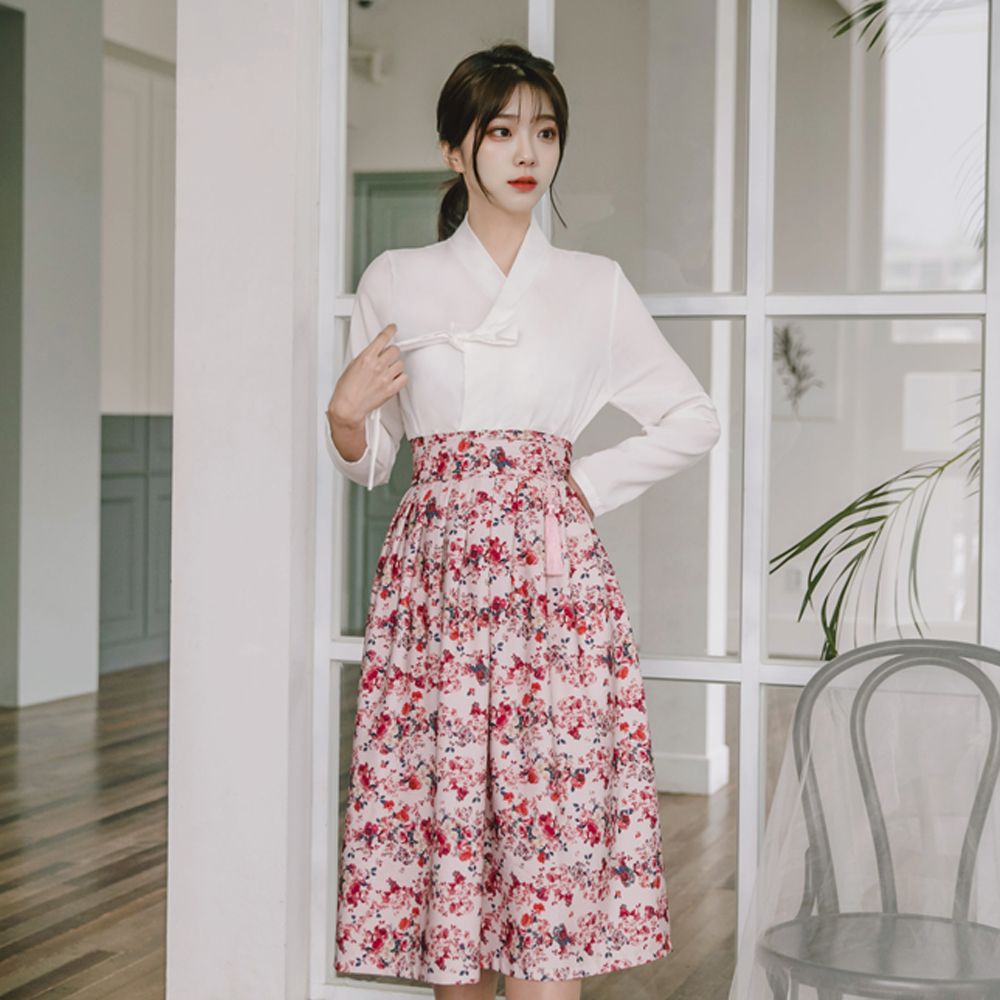 생활한복 다흰 저고리 개량 계량 퓨전 반티-167 상품 이미지