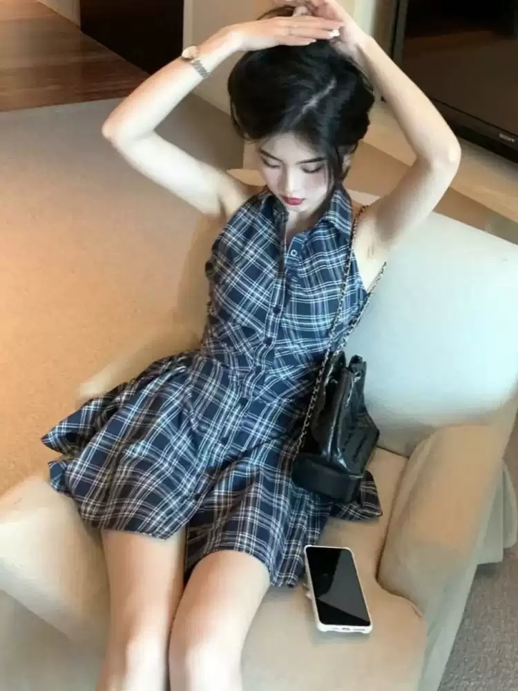 동네멋집2 11화 한혜진 원피스 미니 체크 슬림핏 의상 옷 패션 - 상세 이미지 2