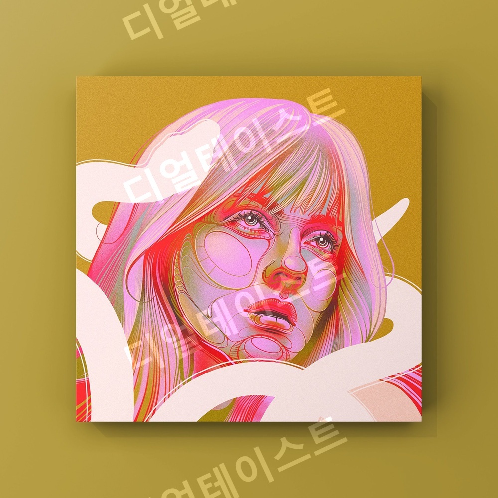 Billie eilish 빌리아일리쉬 앨범 커버 인테리어 그림 일러스트 액자 포스터 - 상세 이미지 2
