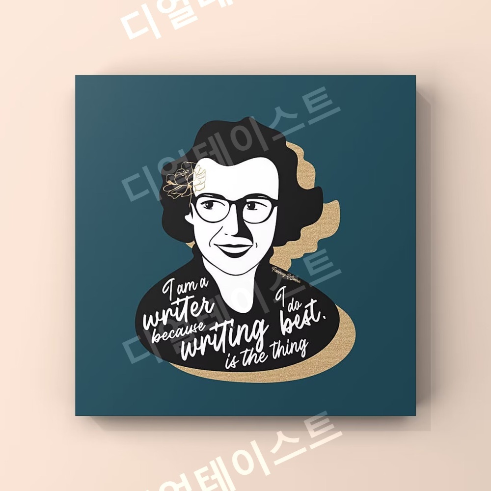 플래너리 오코너 인테리어 그림 일러스트 액자 포스터 - 상세 이미지 5