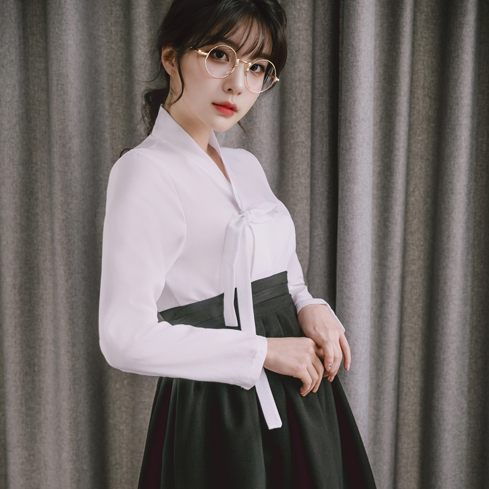 생활한복 다흰 저고리 개량 계량 퓨전 반티-169 - 상세 이미지 3