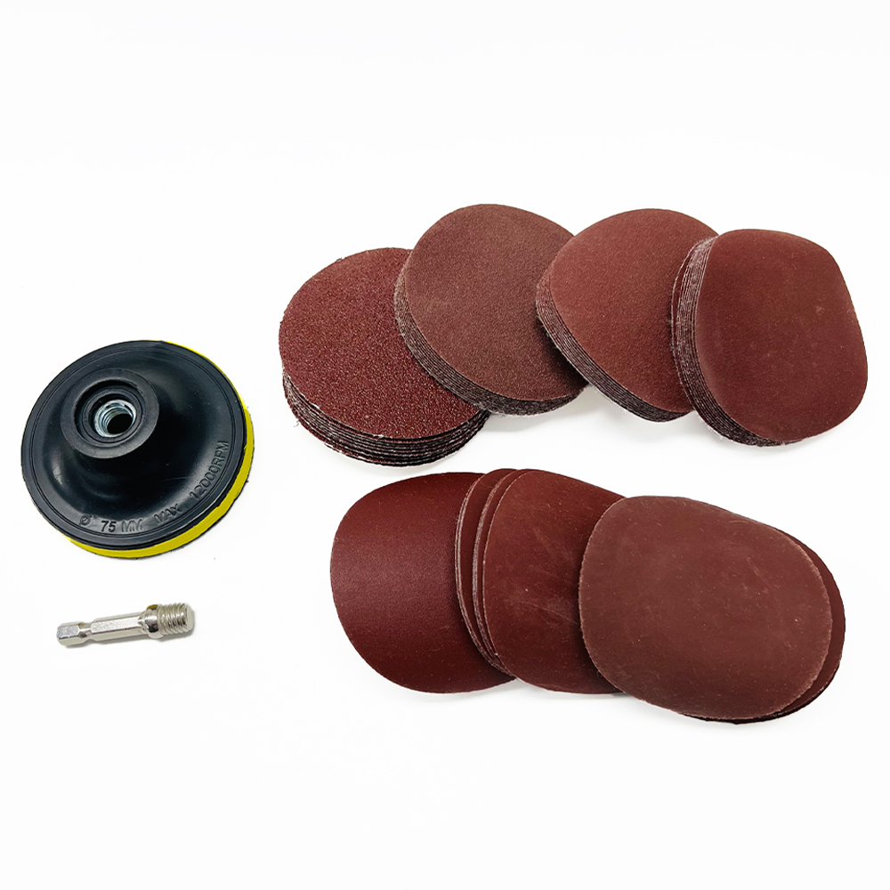 원형사포 전동드릴 샌딩페이퍼 빼빠 70장 75mm 사포세트 - 상품 이미지
