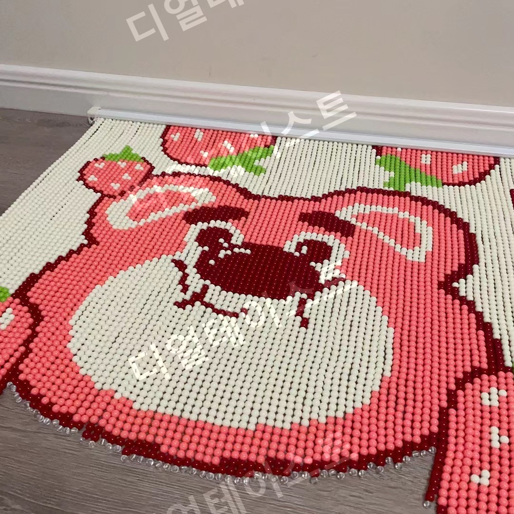 딸기곰 비즈발 만들기 키트 diy 재료 스트로베리 베어 - 상세 이미지 3