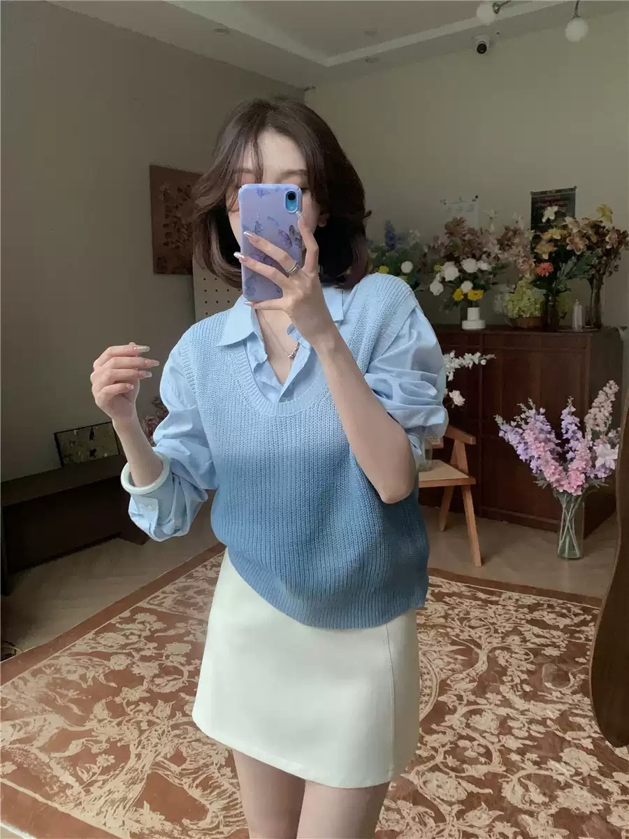 돌싱포맨 160화 함은정 조끼 니트 핑크 데일리 V넥 의상 옷 패션 - 상세 이미지 2