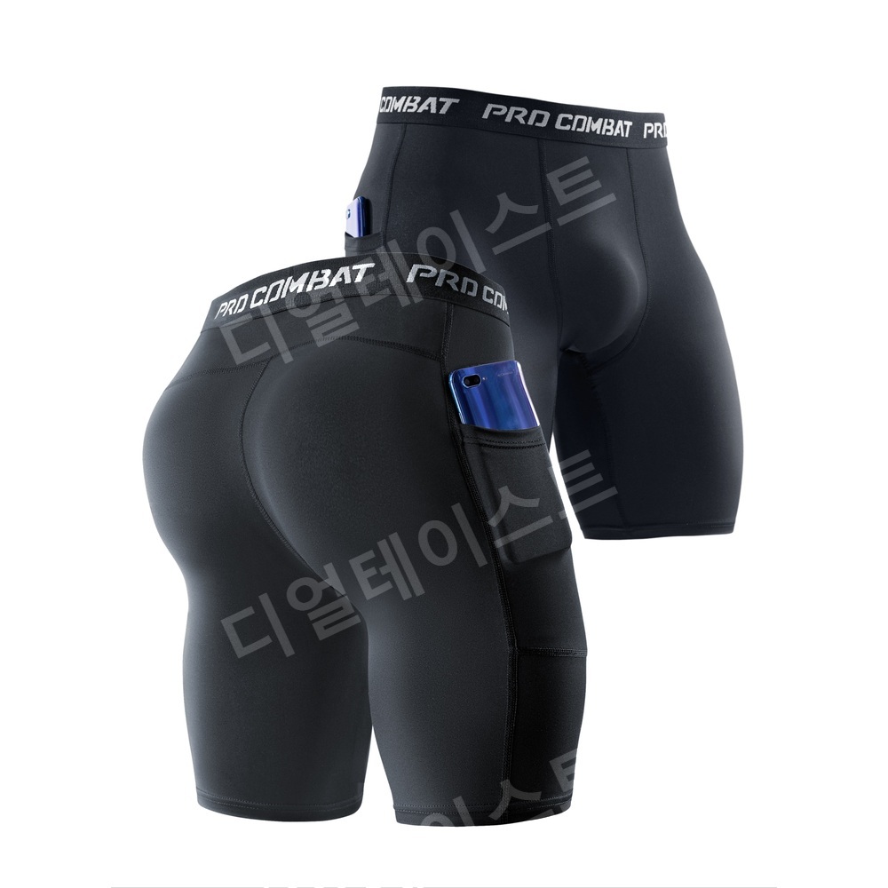 짐웨어 헬스반바지 반바지 측면 휴대폰 주머니 - 상세 이미지 4