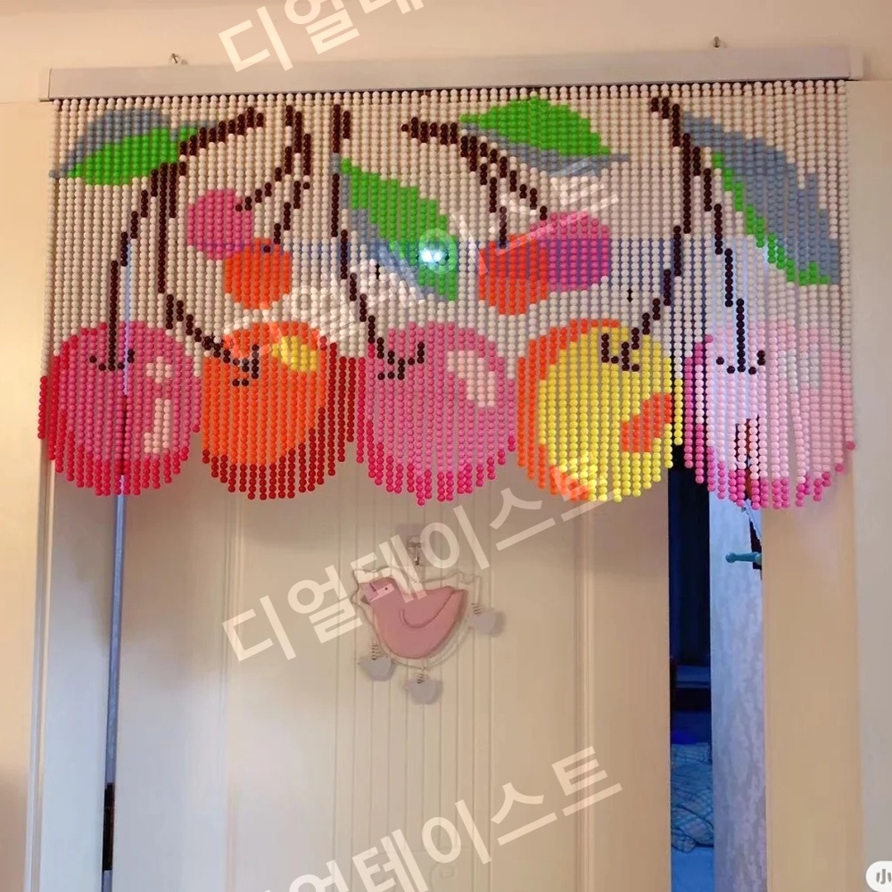 비즈발 만들기 키트 diy 재료 체리 과일 도안 디자인 - 상세 이미지 2