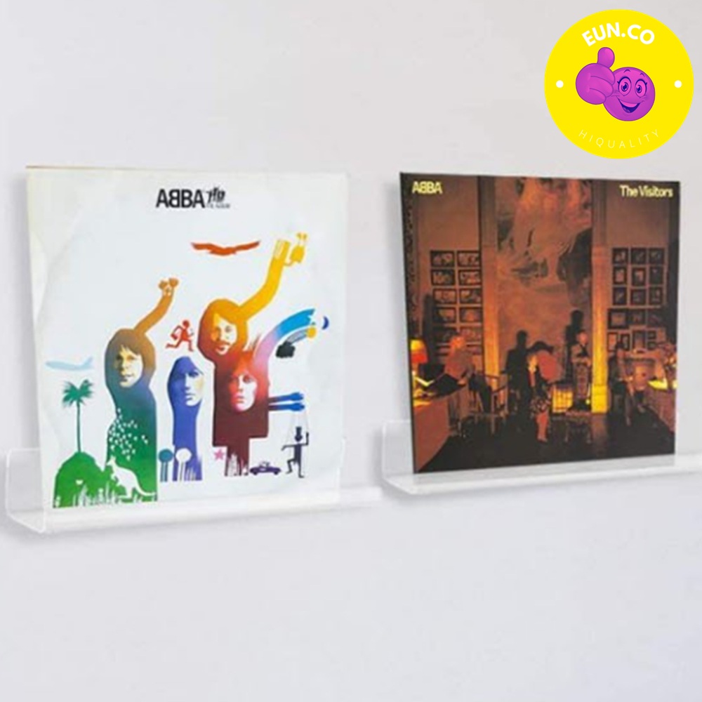 음반 스탠드 벽부착 턴테이블 거치대 CD LP판 전시용 선반 - 메인 이미지