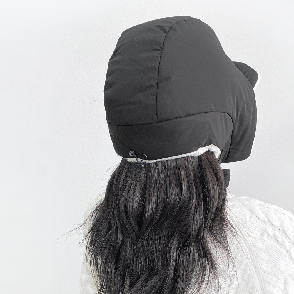 밍크 털 패딩 귀도리 남자 여자 겨울 방한 후드 바라클라바 귀달이 모자 상세 이미지 4