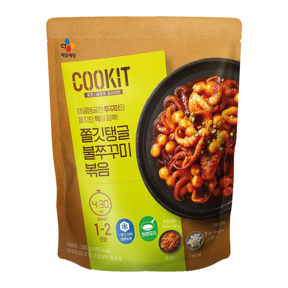 CJ 제일제당 쿡킷 쫄깃탱글 불쭈꾸미 볶음 385g : 고돌상사