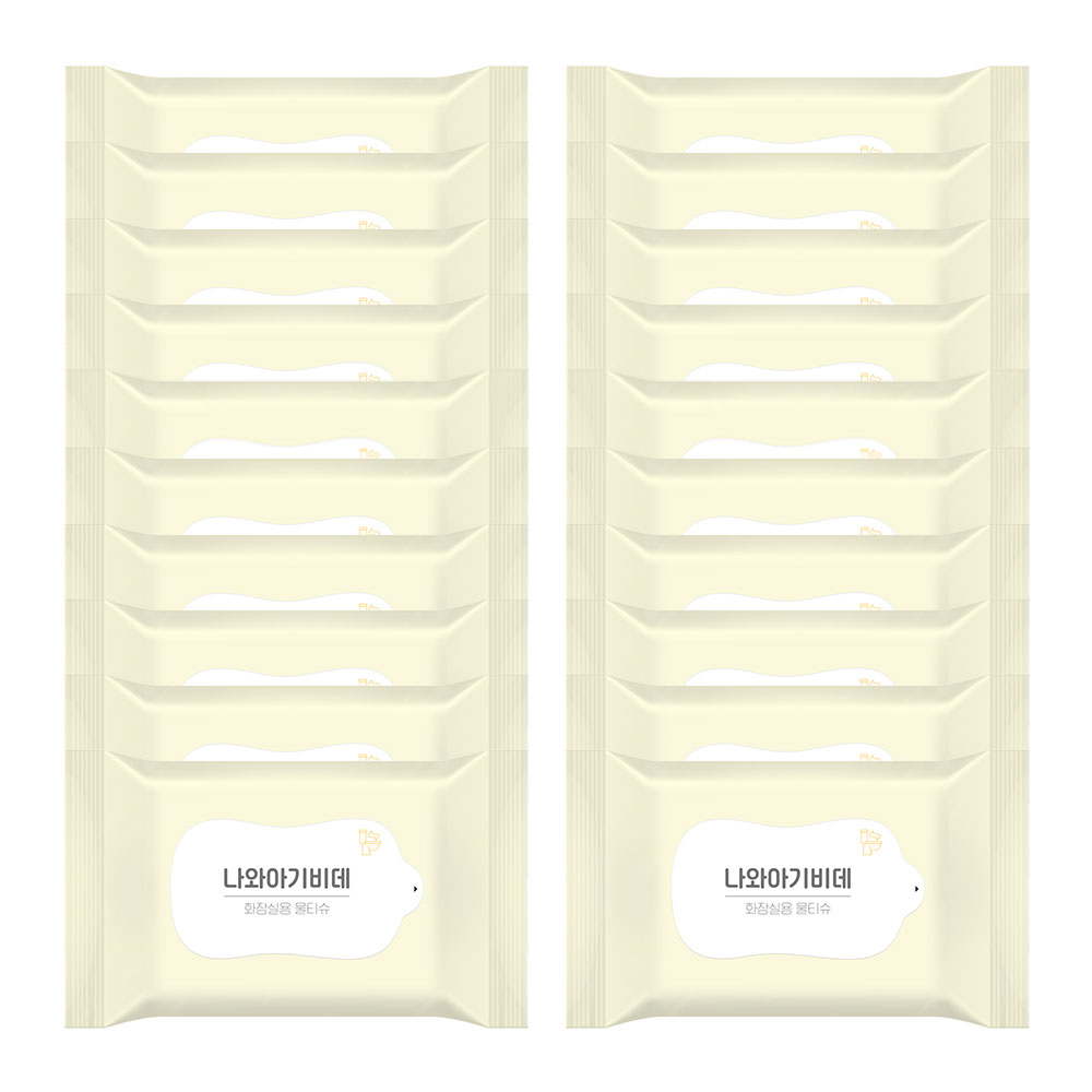 나와아기 휴대용 비데 티슈 10매, 20개