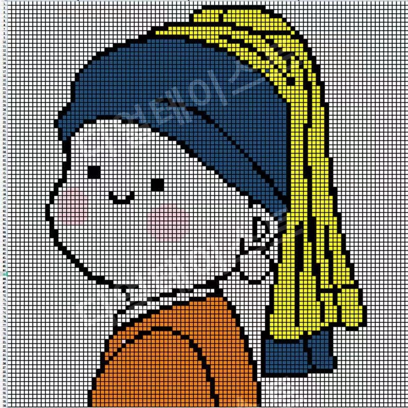 그림 비즈발 만들기 키트 diy 재료 패턴 도안