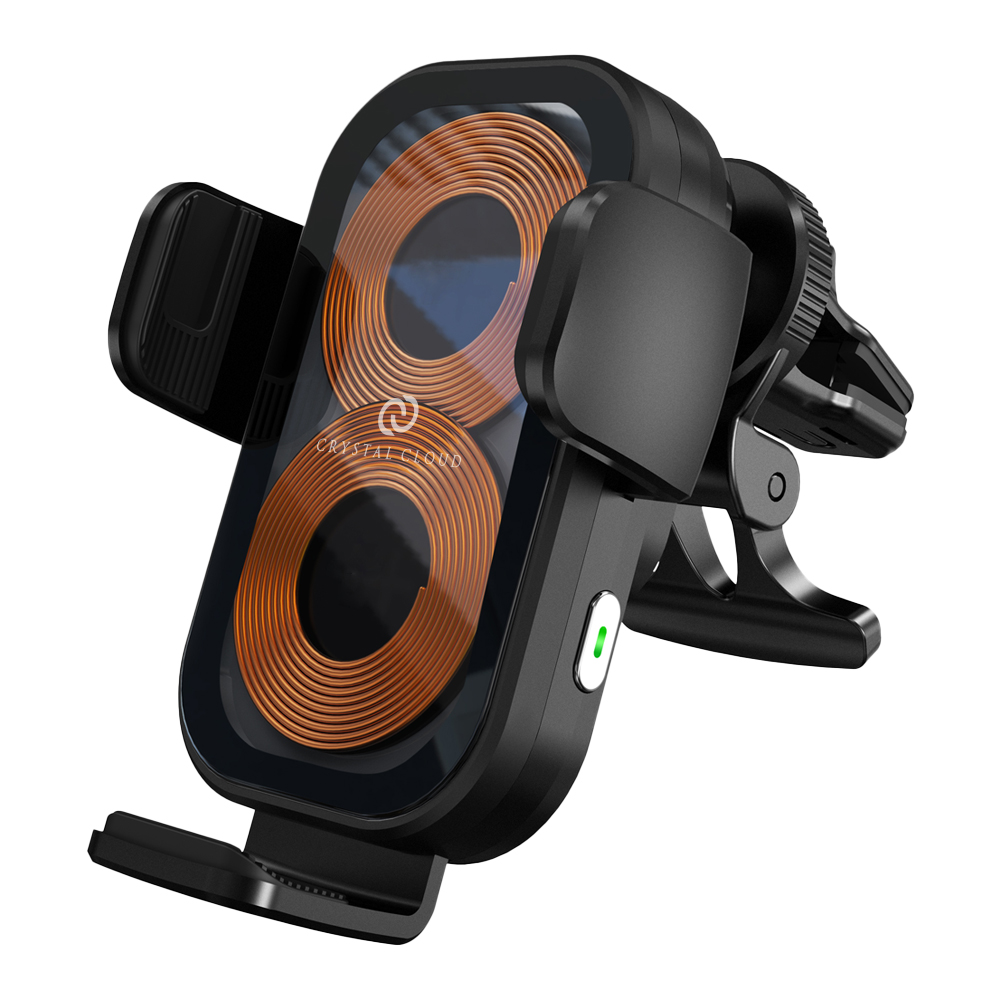 크리스탈클라우드 갤럭시 z플립3 차량용 핸드폰 고속 무선 충전 거치대 충전기 15W