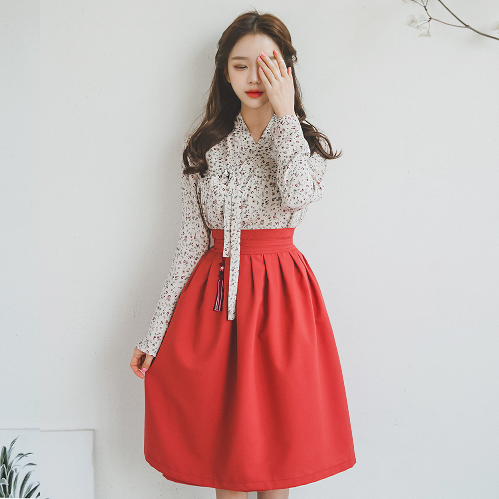 생활한복 미디 허리치마 모음 개량 계량 퓨전 반티 이미지 2