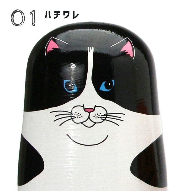미도리 코마츠 MIDORI KOMATSU FELINE CAT 5 고양이 마트료시카 인형 - 상세 이미지 3