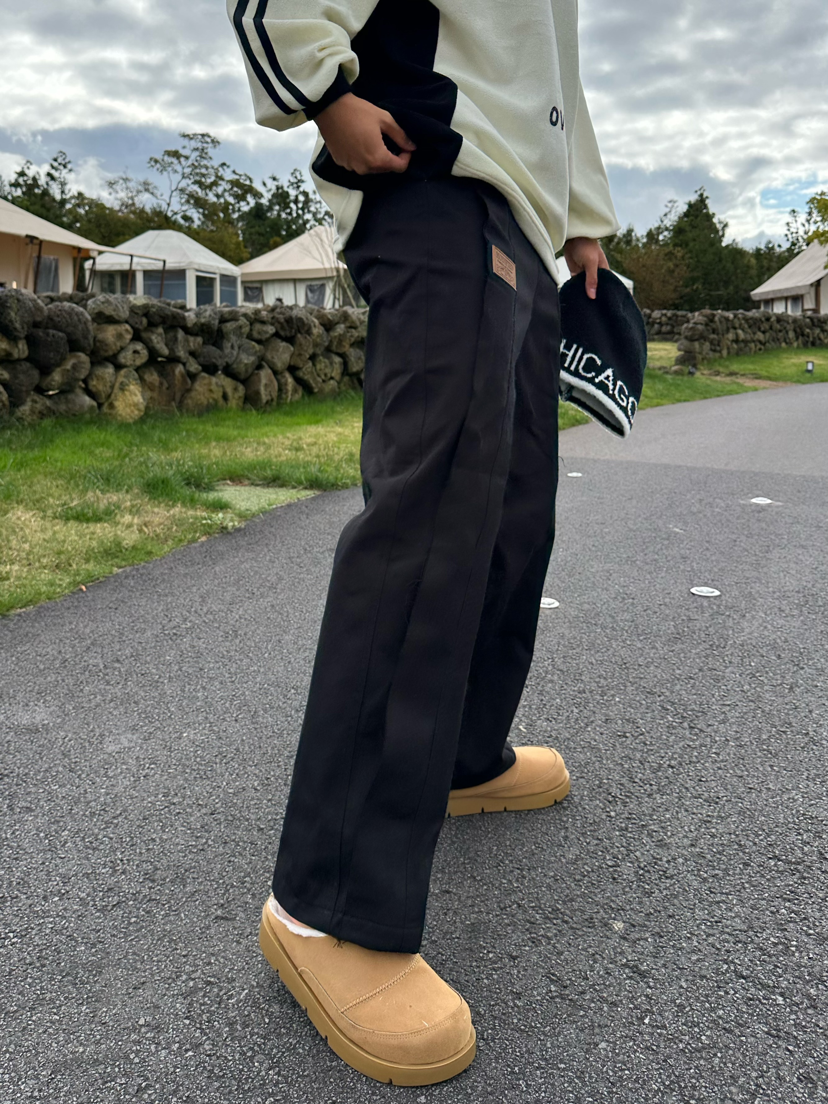 카펜터바지 와이드팬츠 코디 세미와이드팬츠 - 상세 이미지 3