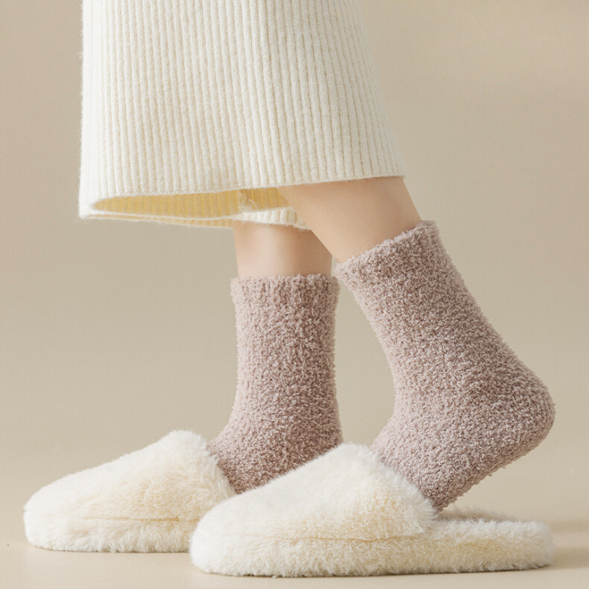 롱 수면양말 임산부 무압박 극세사 긴 양말 수족냉증 보온