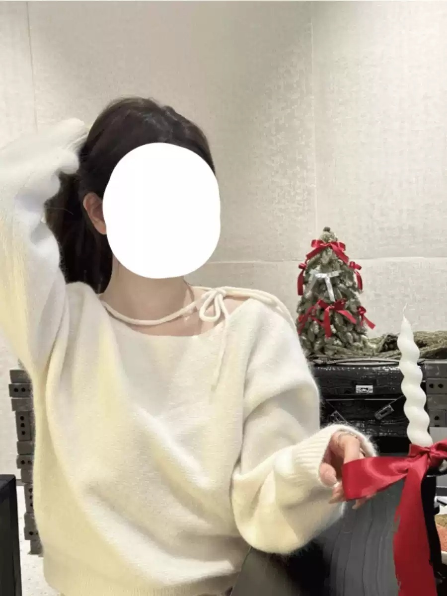 꼬꼬무 150화 장도연 니트 스웨터 어깨 리본 루즈핏 의상 옷 패션 - 상세 이미지 2