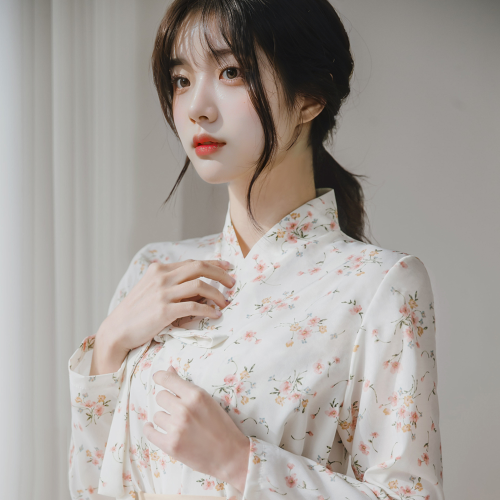 희나 머스타드 허리치마 생활한복 개량 계량 퓨전 반티 - 상세 이미지 4