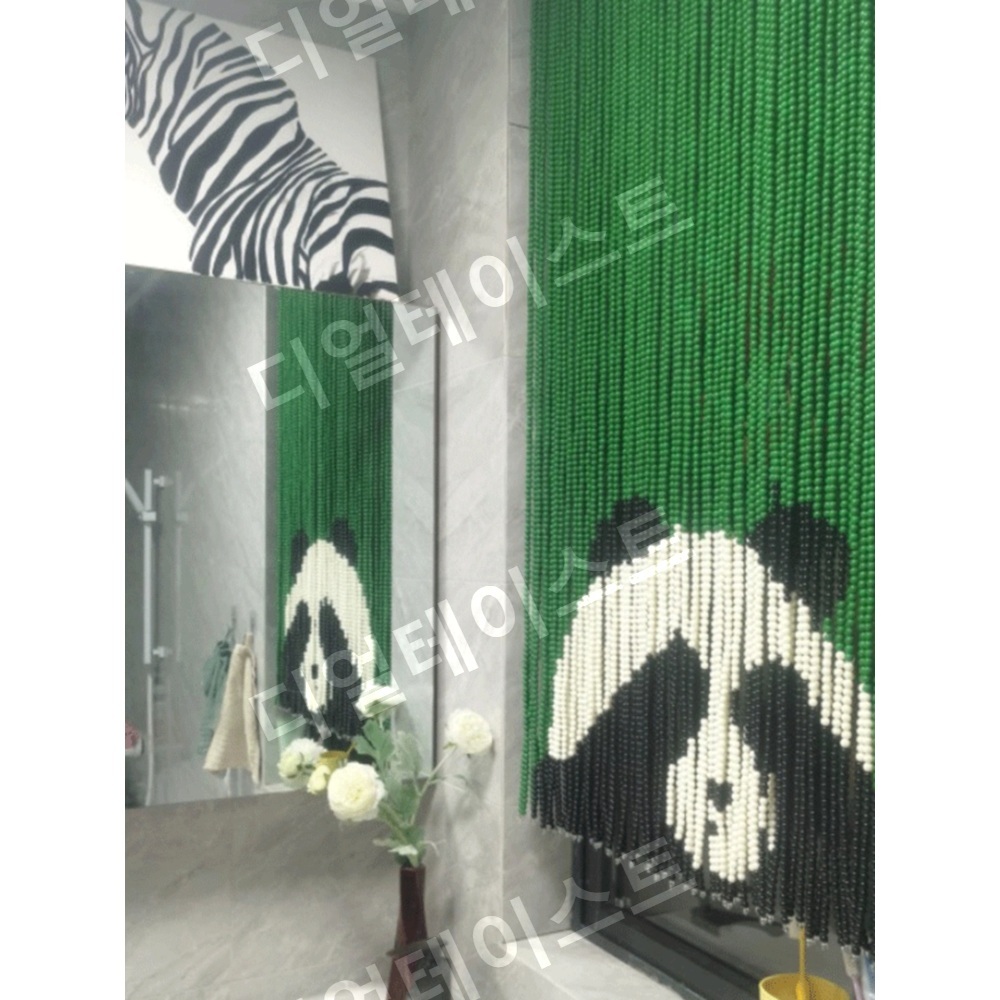 푸바오 비즈발 만들기 키트 diy 재료 구슬 커튼 팬더 구슬문 비즈문 - 상세 이미지 3