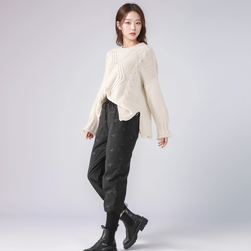 스타일리시 여성 패딩바지 겨울 조거 팬츠 - 상세 이미지 3