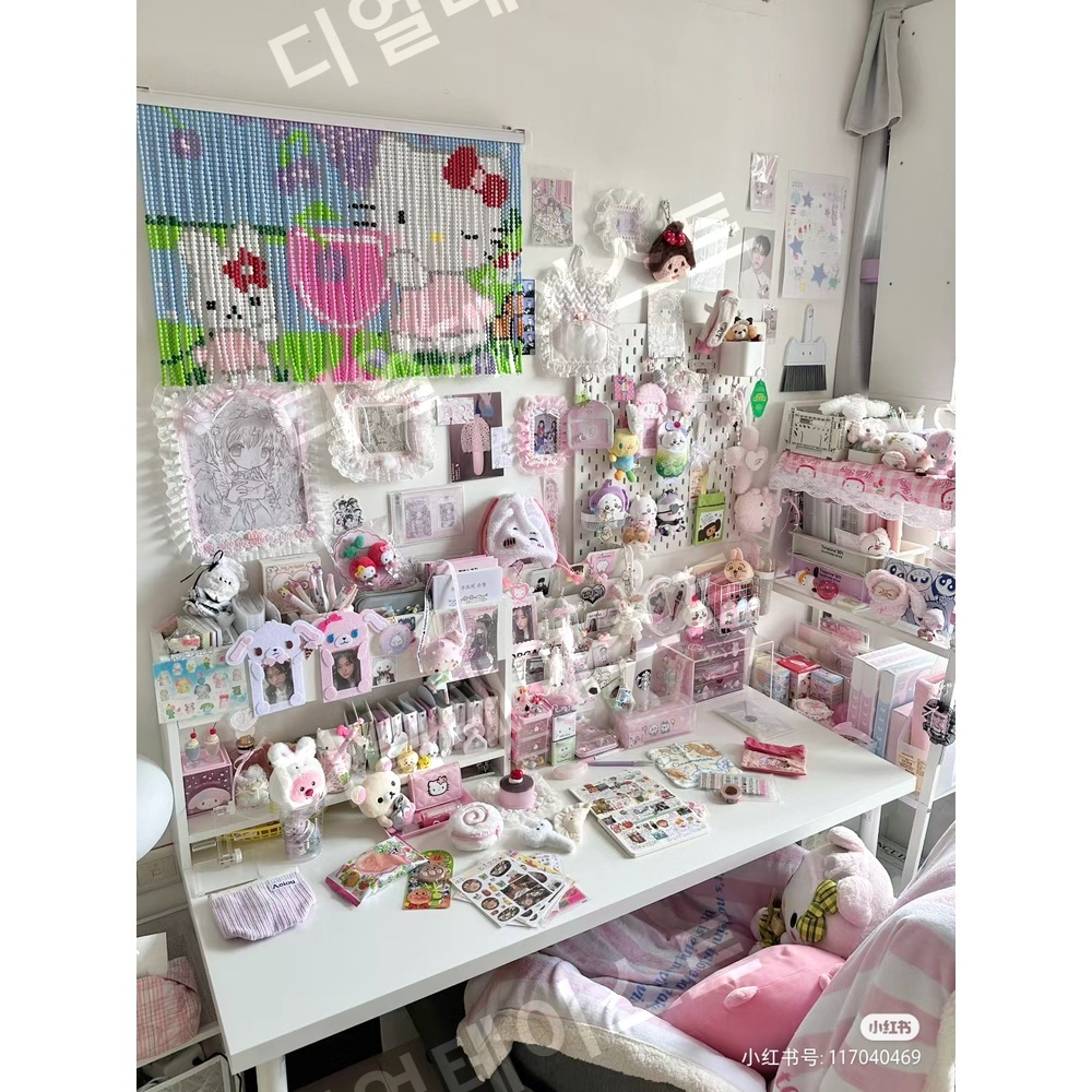 구슬커튼 만들기 키트 diy 재료 헬로키티비즈발 현관발 구슬발 - 상세 이미지 4