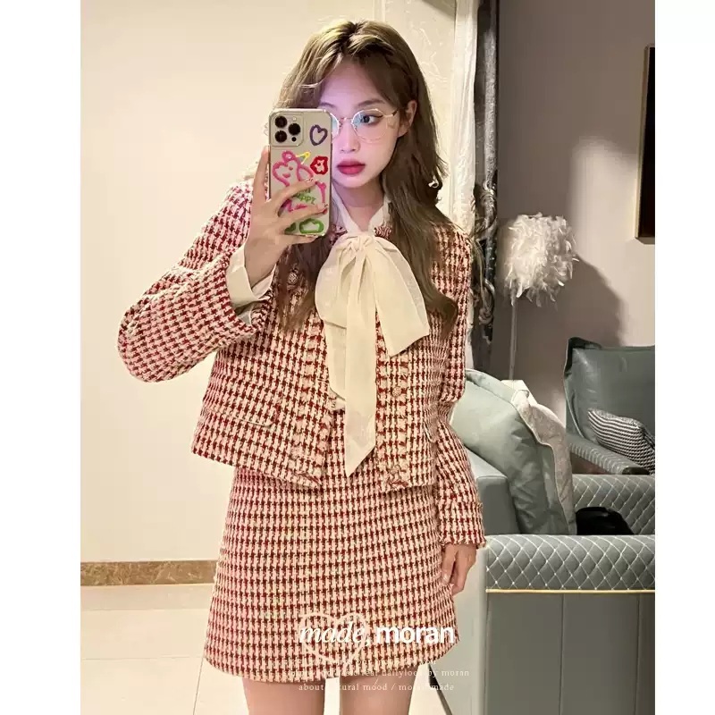 다리미 패밀리 12화 왕지혜 투피스 세트 이미연 트위드 하객룩 의상 옷 패션 - 상세 이미지 3