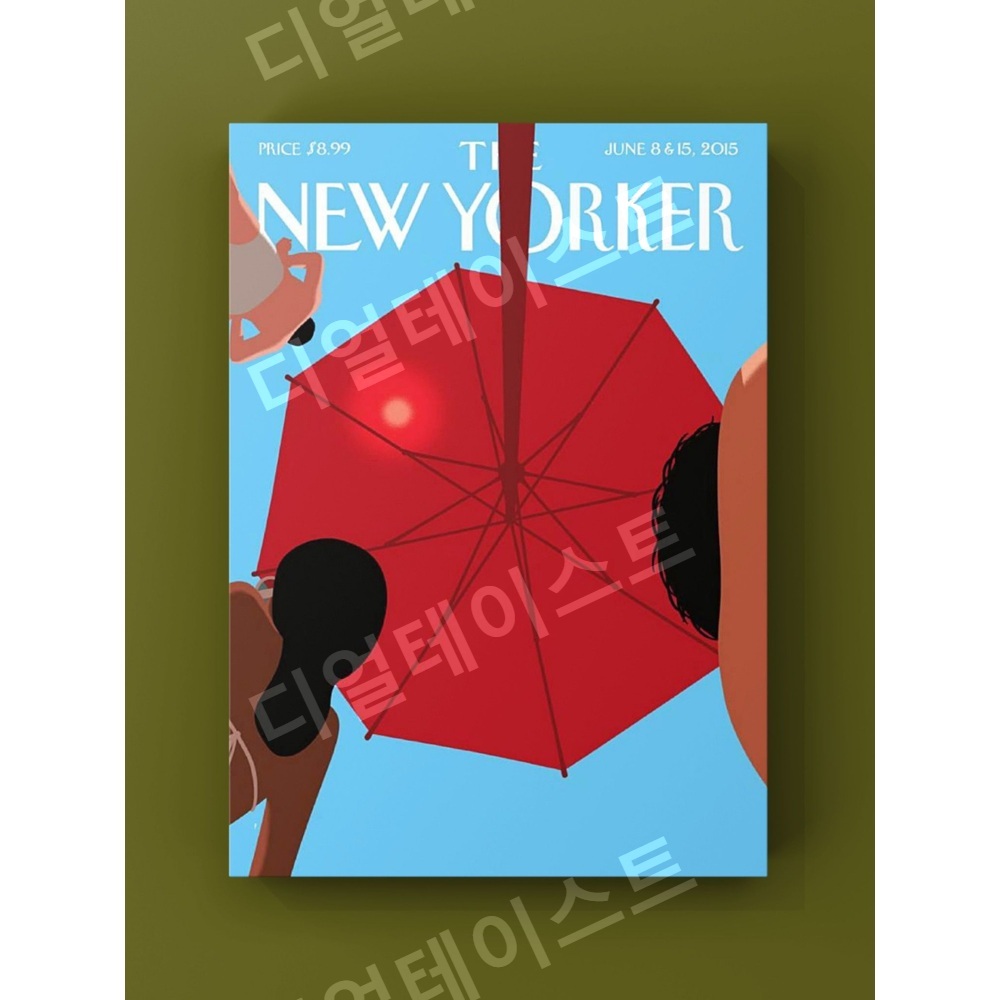 New Yorker 여름 인테리어 그림 일러스트 액자 포스터 - 상세 이미지 2