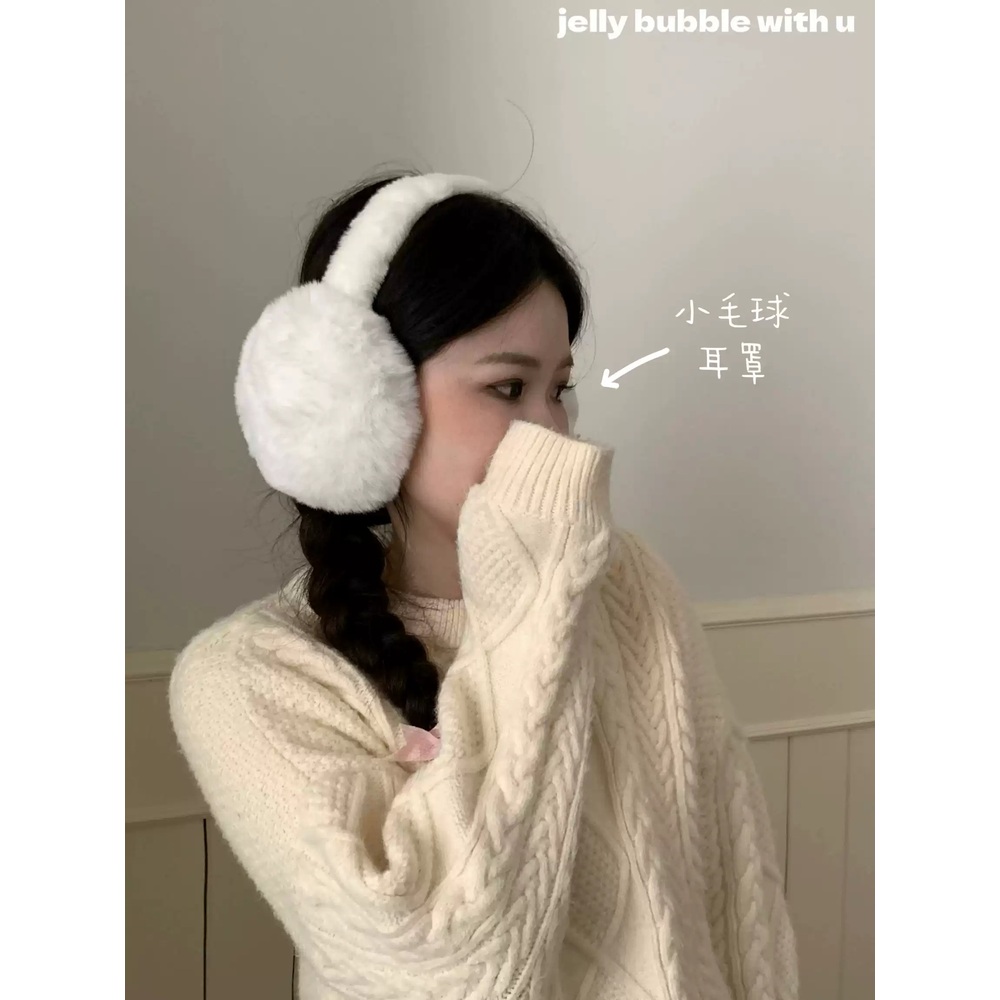제니 귀마개 모피 공항패션 겨울 두꺼운 의상 옷 패션 - 상세 이미지 2