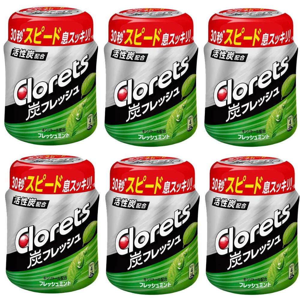 Clorets 일본 클로렛츠 후레쉬 민트 껌 127g 6팩 - 상품 이미지