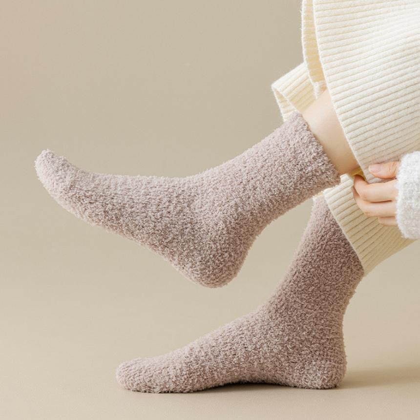 롱 수면양말 임산부 무압박 극세사 긴 양말 수족냉증 보온