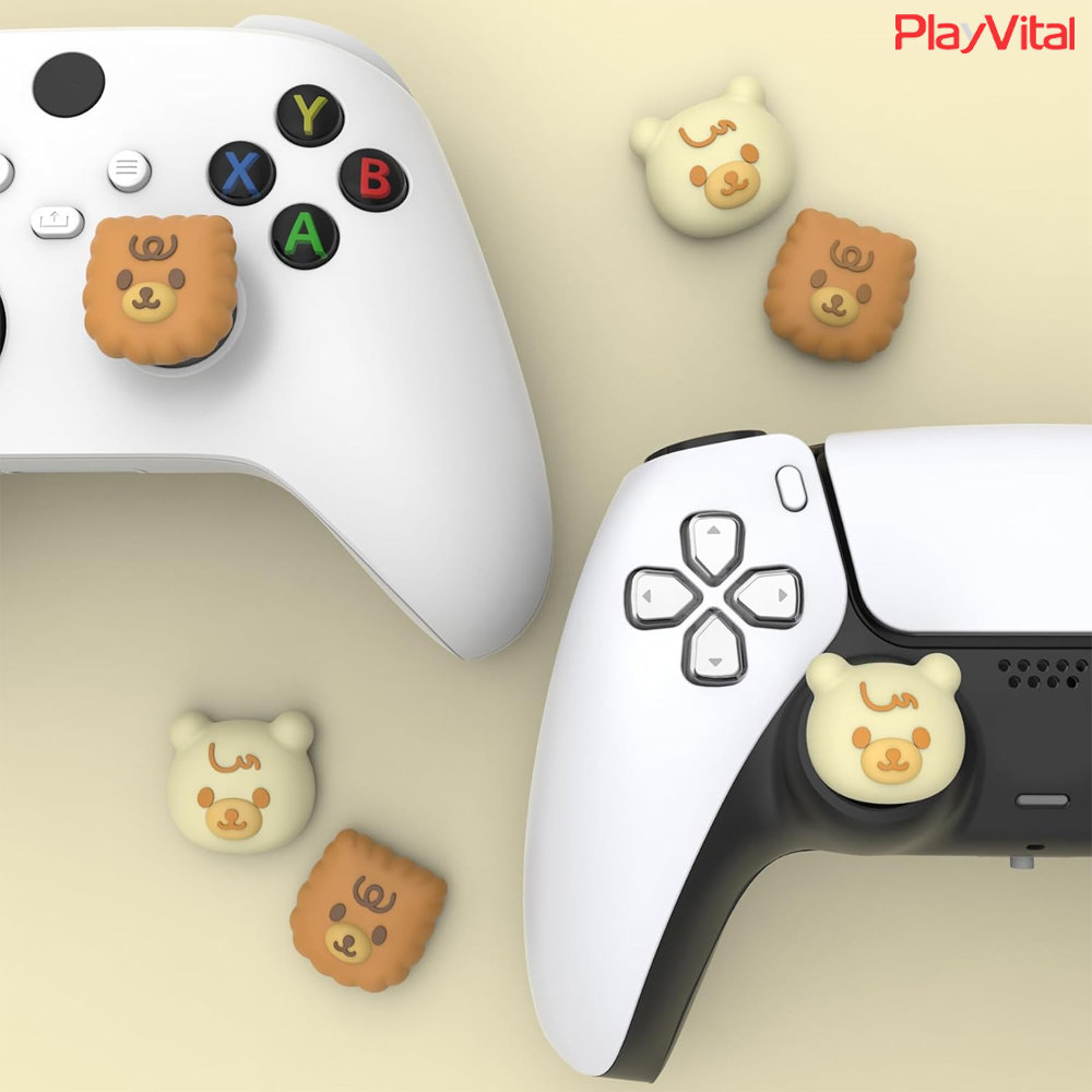 듀얼센스 곰돌이 스틱커버 엑박패드 프로콘2 컨트롤러 호환 PlayVital