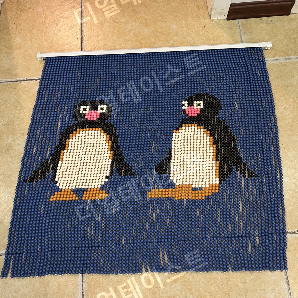 비즈발 만들기 키트 diy 재료 펭귄 복고 비즈문 커튼