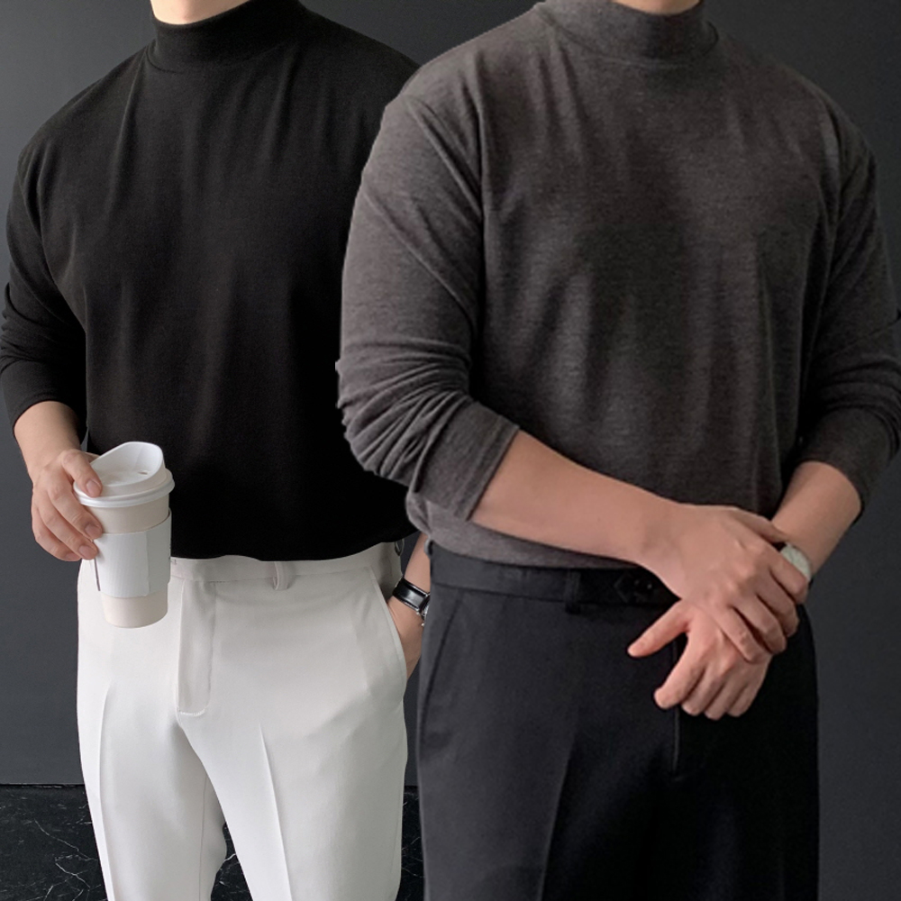 1+1 남자목티 머슬핏긴팔 - 메인 이미지