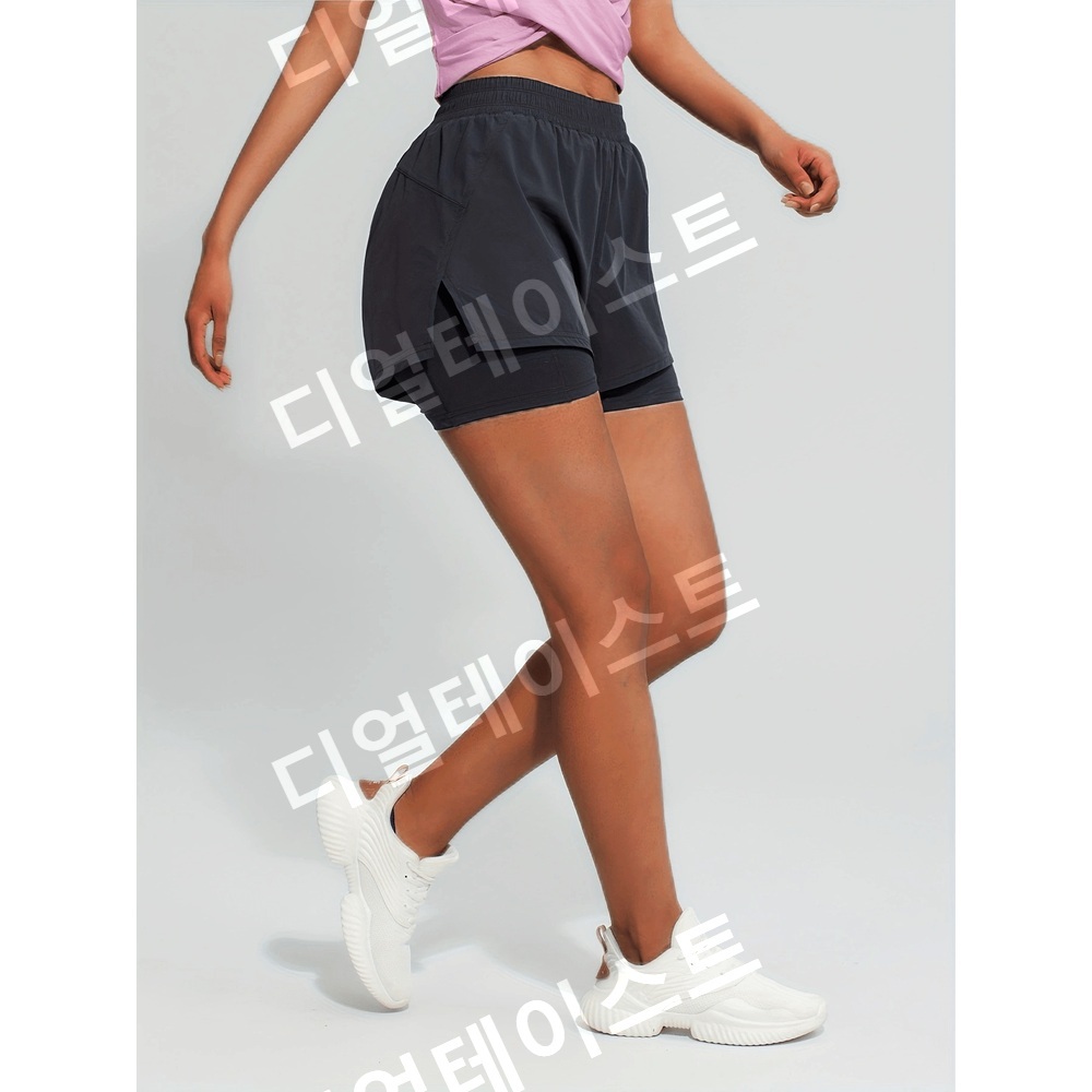 여성용 피트니스 반바지 여성 액티브웨어 스쿼트 짐웨어 - 상세 이미지 4