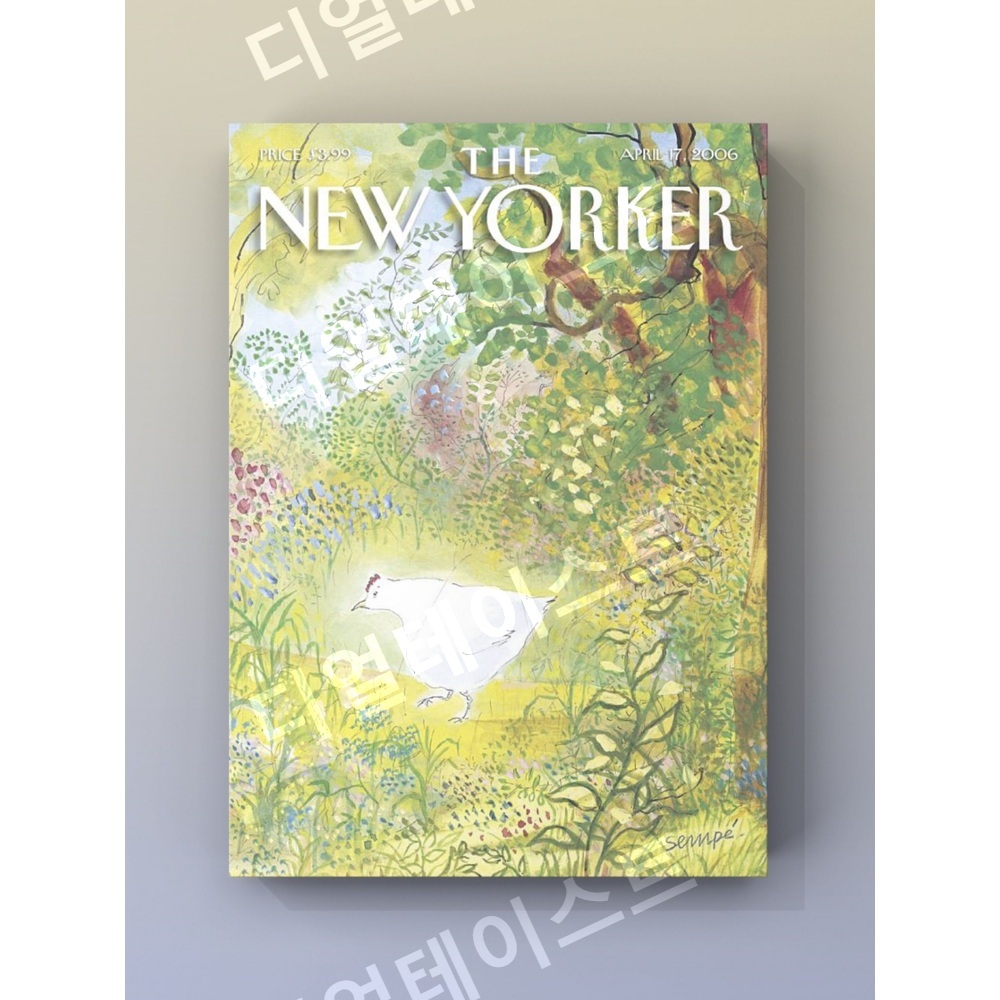 New Yorker 봄 인테리어 그림 일러스트 액자 포스터 - 상세 이미지 5