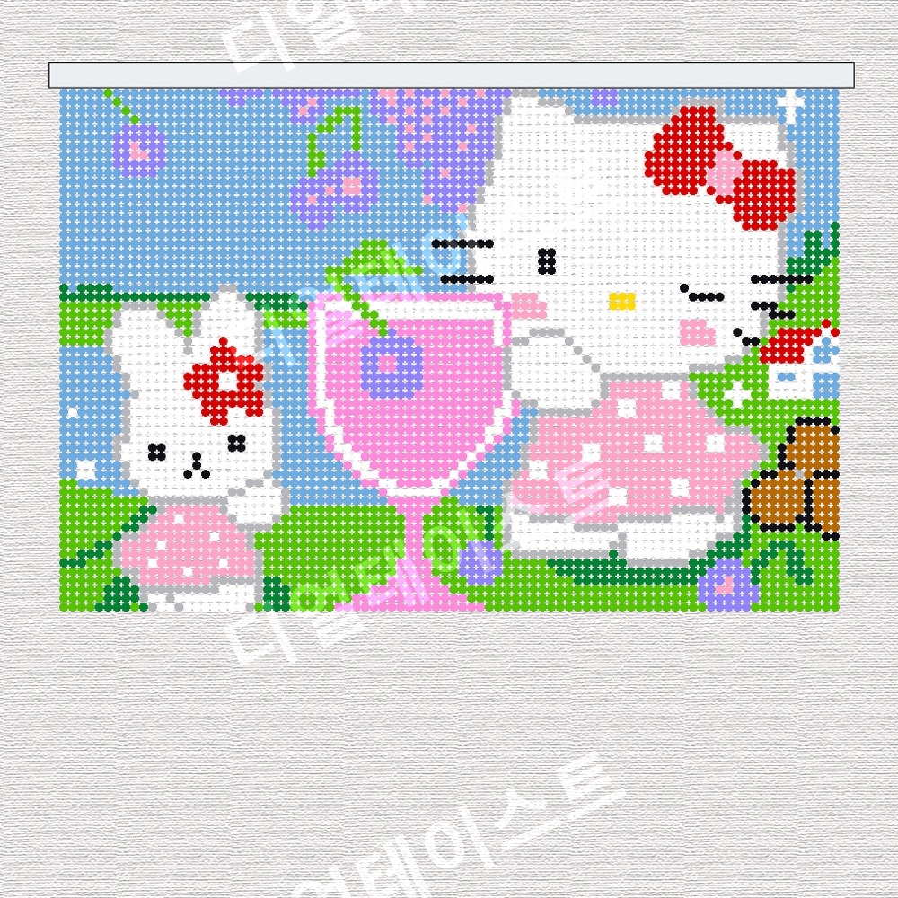 구슬커튼 만들기 키트 diy 재료 헬로키티비즈발 현관발 구슬발 - 상세 이미지 5