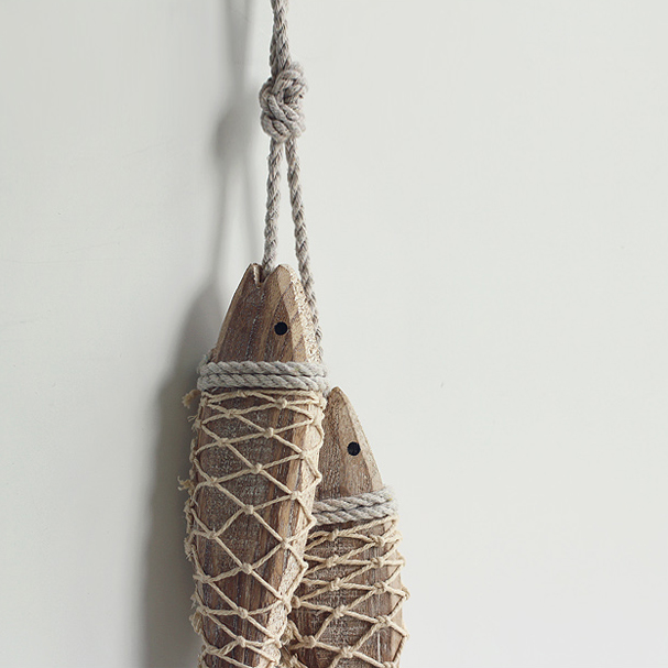 빈티지 우드 행잉 물고기 벽걸이장식 소품 소사이즈 - 상세 이미지 2