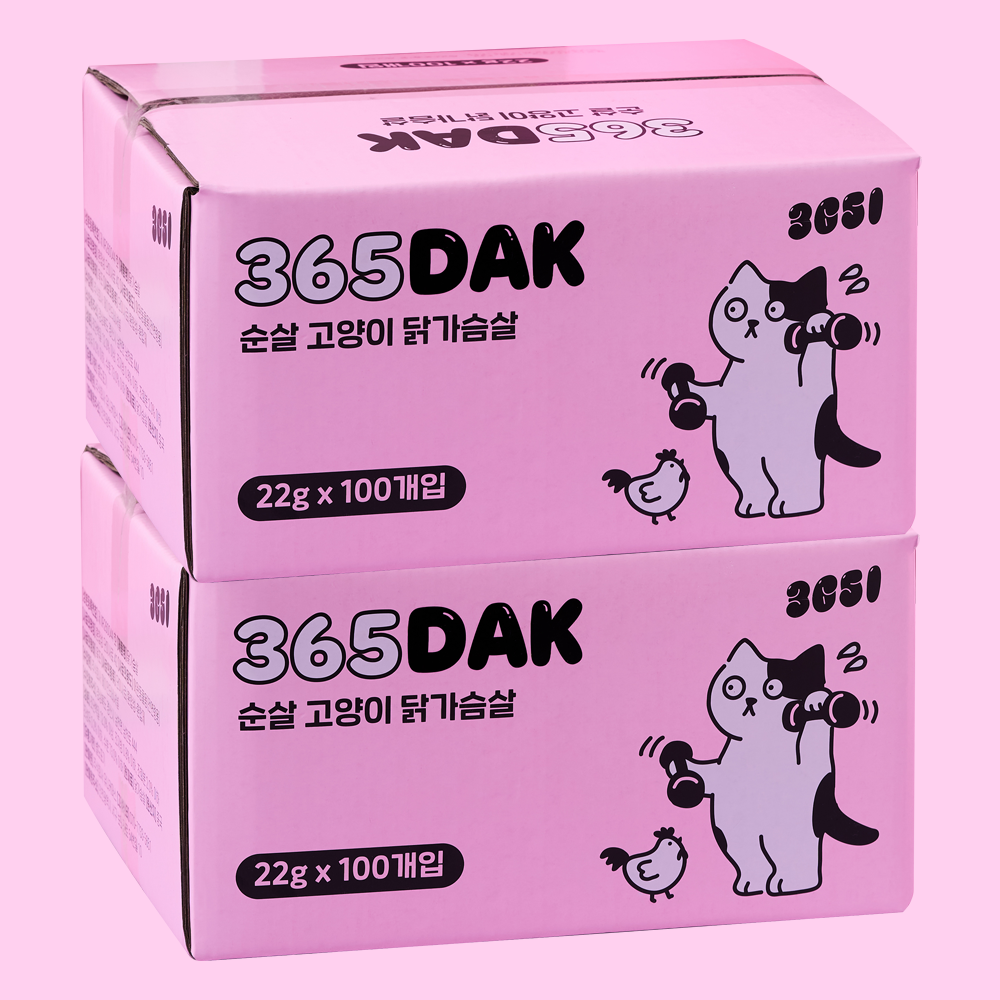 3651 365닭 부드러운 고양이 닭가슴살 간식 순살, 22g, 200개 제품 이미지