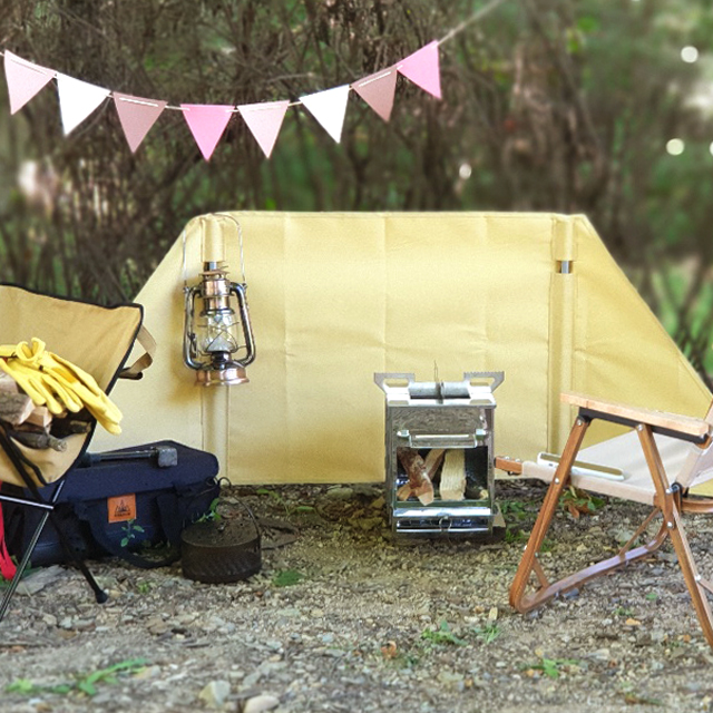 KOOLMAN(쿨맨) 화로대 불멍 미니 윈드스크린 블랙