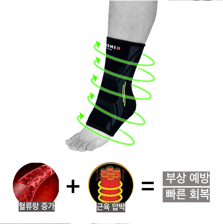 링사이드코리아 발목 슬리브 보호대 복싱 격투기 / 스포츠용 아대 농구 테니스 러닝 이미지 8
