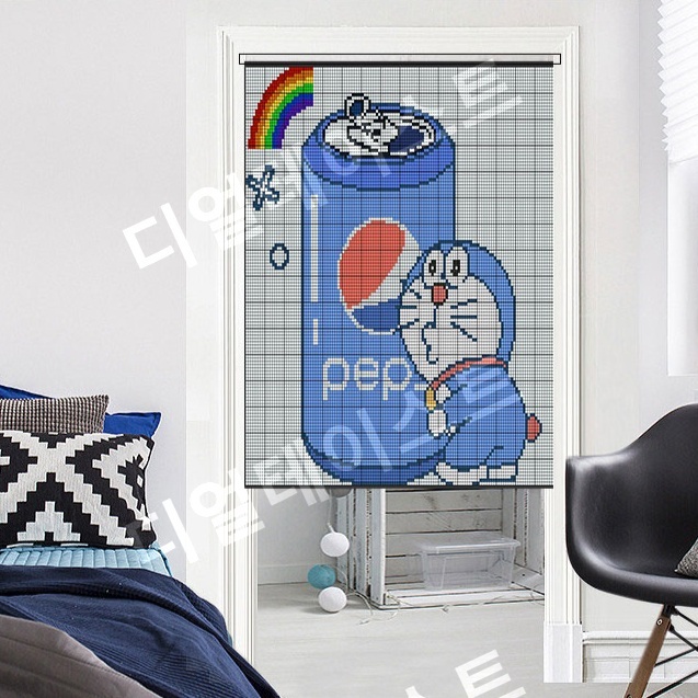도라에몽 비즈발 만들기 키트 diy 재료 구슬 커튼 거실 인테리어