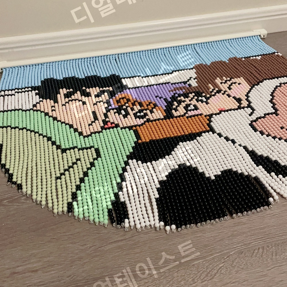 짱구가족 비즈발 만들기 키트 화목한 그림 diy 재료 - 상세 이미지 4