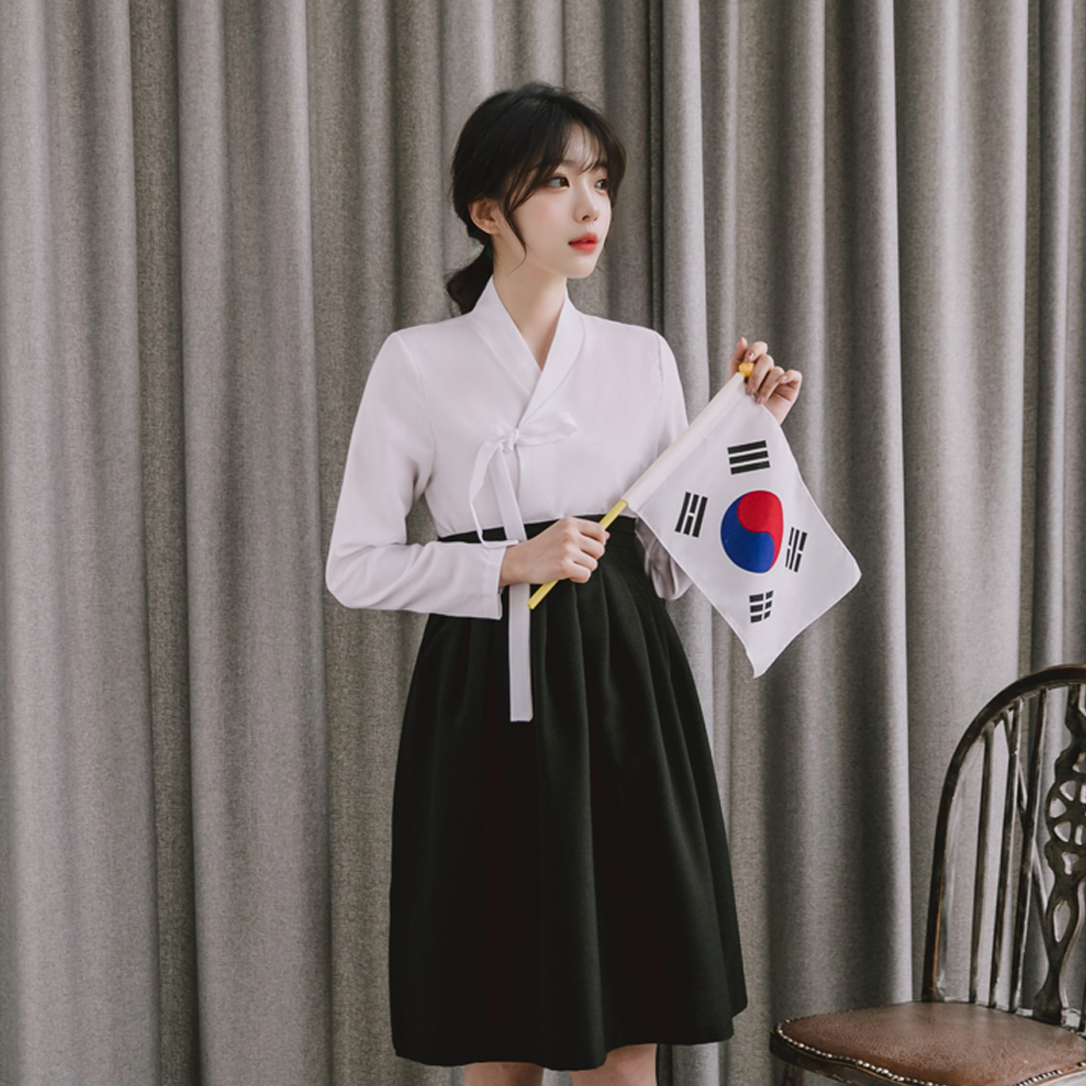 생활한복 다흰 저고리 개량 계량 퓨전 반티-169 - 상세 이미지 5