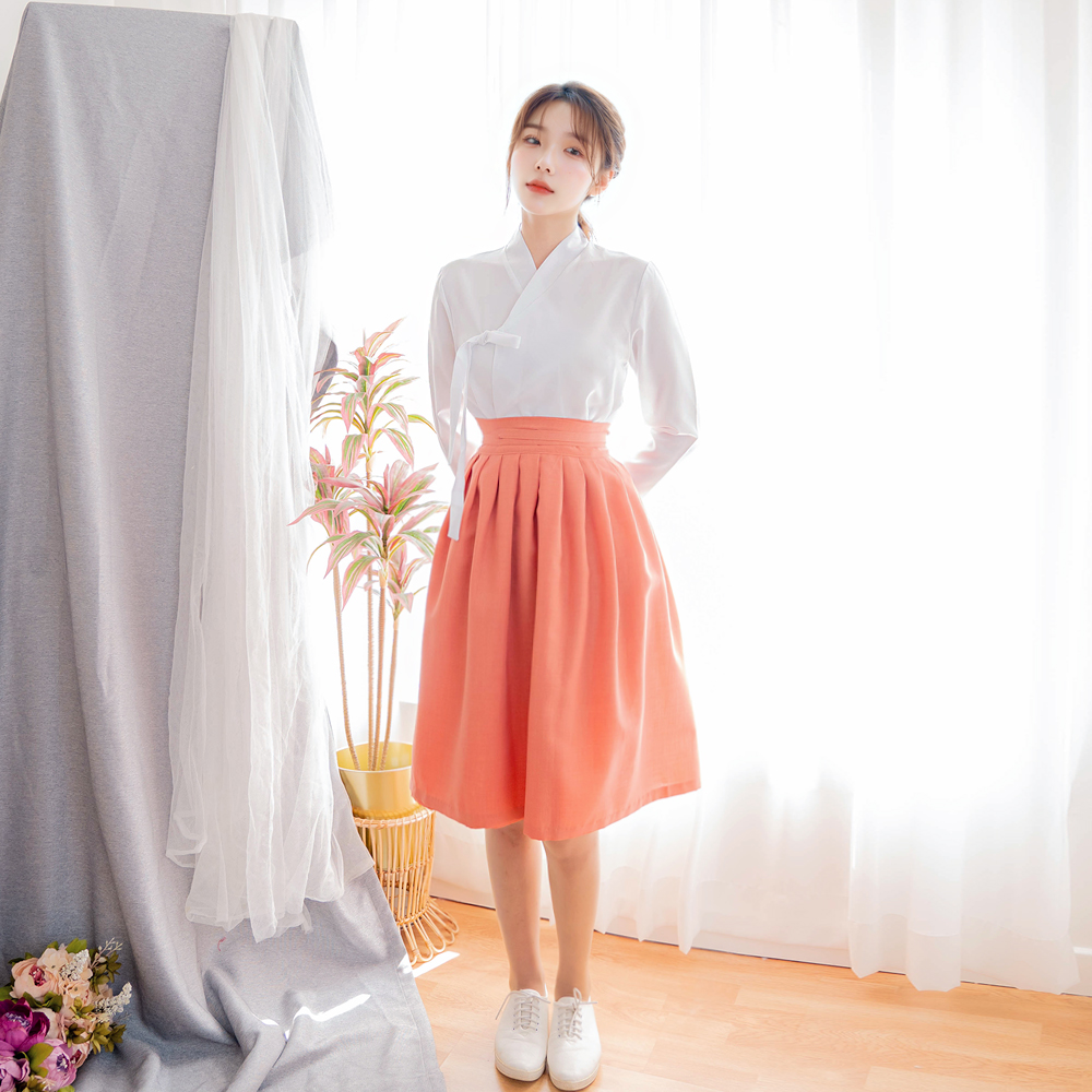 생활한복 세트 다흰+ 다미혜 개량 계량 퓨전 반티-192 - 상세 이미지 3