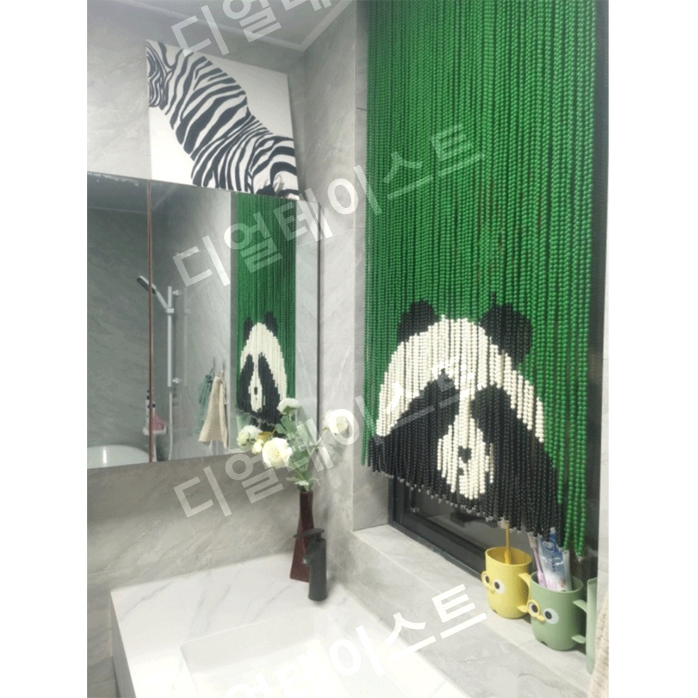 푸바오 비즈발 만들기 키트 diy 재료 구슬 커튼 팬더 구슬문 비즈문 - 상세 이미지 2