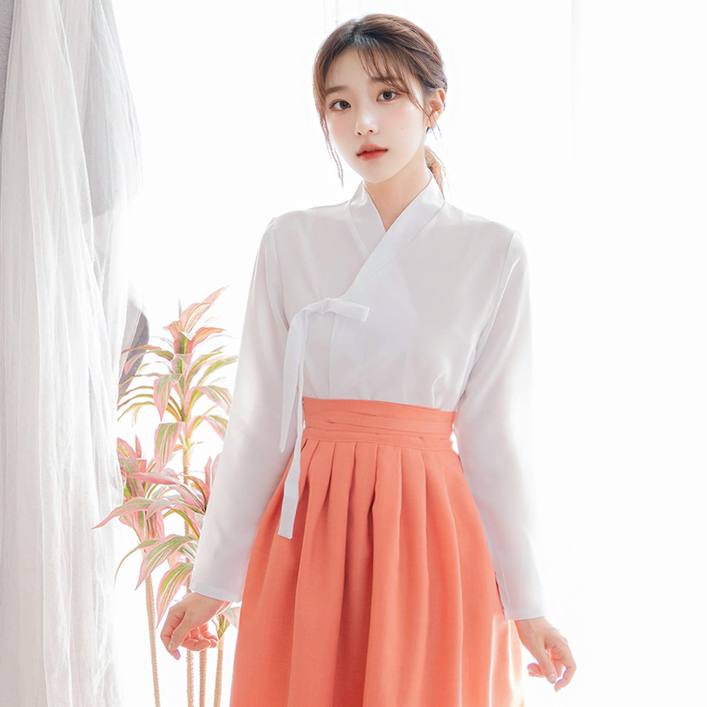 생활한복 세트 다흰+ 다미혜 개량 계량 퓨전 반티-192 - 메인 이미지