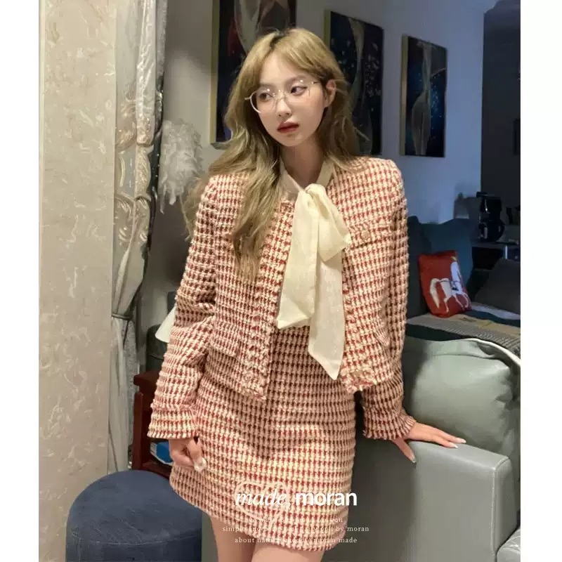 다리미 패밀리 12화 왕지혜 투피스 세트 이미연 트위드 하객룩 의상 옷 패션 - 메인 이미지