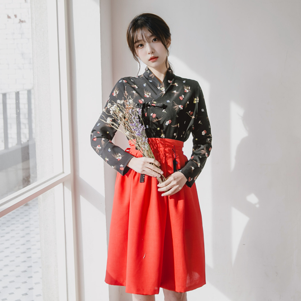 생활한복 세트 담빔+꽃향 개량 계량 퓨전 반티-165 - 상세 이미지 3