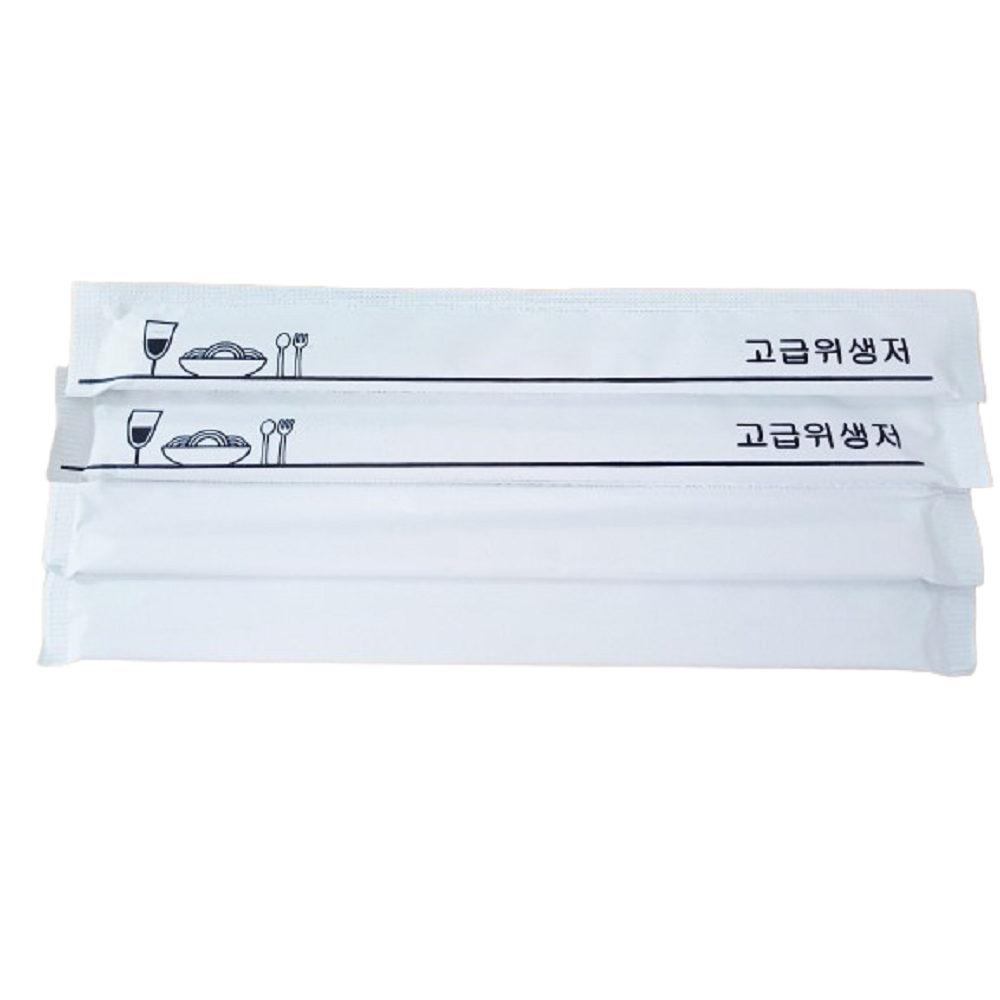 일회용 나무젓가락 50개입 종이포장 (1184) - 상품 이미지