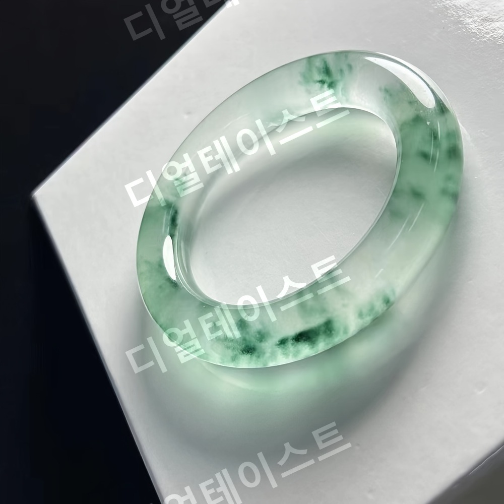 남성용 천연 옥 팔찌 얼음 꽃 디자인 석영 - 상세 이미지 2